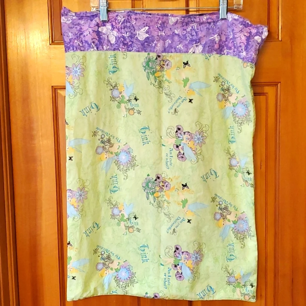 Disney Tinkerbell Green and Purple‎ Pillowcase